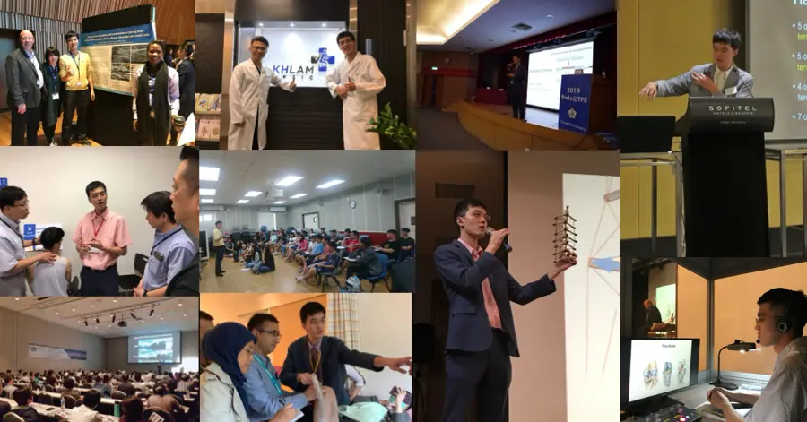 Collage of conference presentations and hands-on teaching sessions